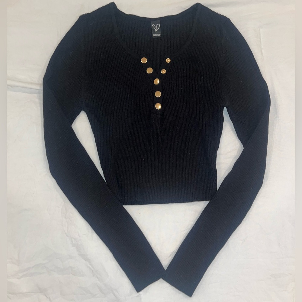 Windsor Ribbed Crop Top - M